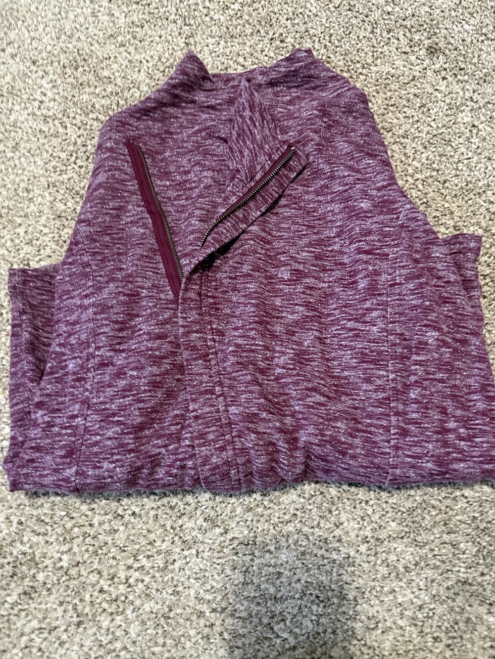 G.H. Bass & Co. Heathered Burgundy Zip-Up